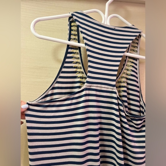 ⚪️ THML Striped Maxi Dress with Yellow Crochet Detail size medium - Picture 7 of 8